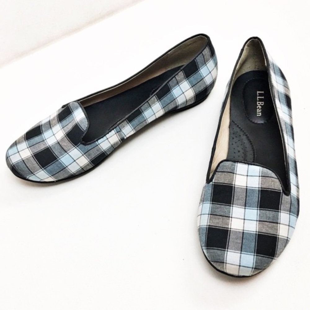 NWOB L.L. Bean Plaid Flats